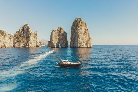 From Sorrento: Capri Small Group Boat Day Tour with Max 8 People 