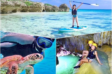 Okinawa Miyako 3set Beach SUP, Snorkeling,Pumpkin Cave,Canoeing