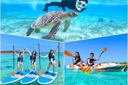 [Okinawa Miyako] SUP or Canoe + sea turtle Snorkeling(half-day)