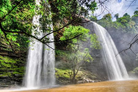 Boti Falls, Umbrella Rock, Aburi Gardens & Cocoa Farm Day Tour