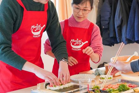 Tokyo Sushi Class with Sake Tasting & Local Supermarket Tour
