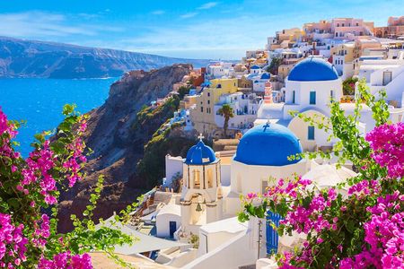  Santorini Panoramic Blue Shade Tour-Firostefani, Imerovigli, Oia