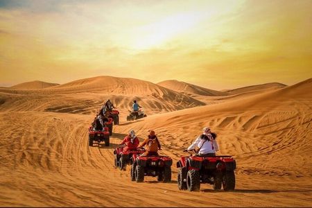 Dubai: Morning Quad bike & Safari Adventure , Sandboarding, camel