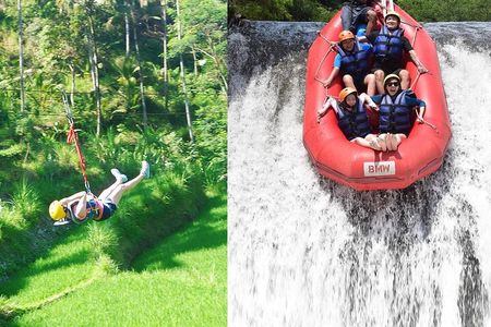 Rafting Telaga Waja River with optional transfer, zipline & lunch