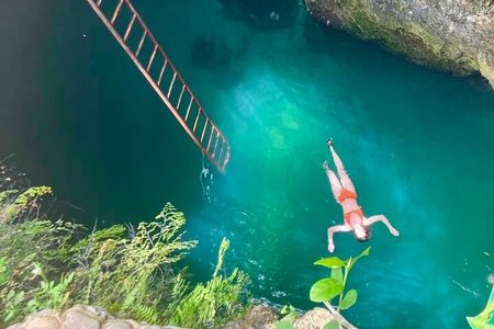 Blue Hole Mineral Spring with Transportation & Optional Herb Tour