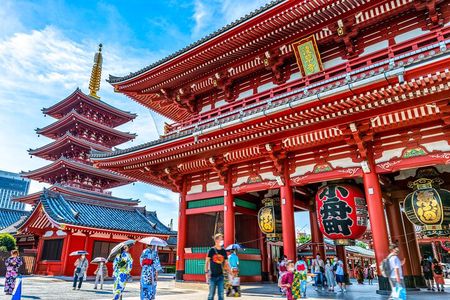 Tokyo, Sumida River Walk to Asakusa Senso-ji temple Tour