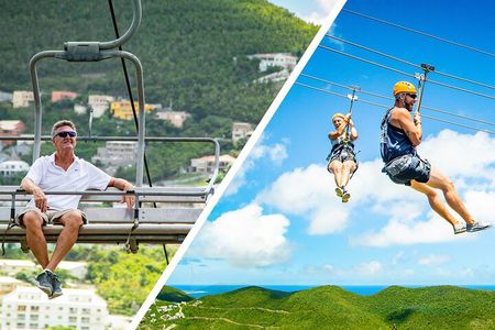 Sky Explorer and Sentry Hill Zip Line Adventure St Maartin