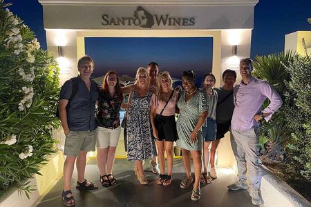 Santorini Sunset Wine Tasting Tour with Santo Winery Views