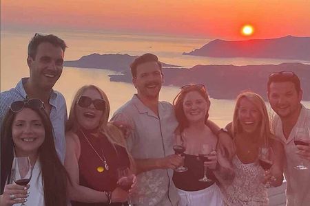 Santorini Sunset Wine Tour with Santo Winery Views