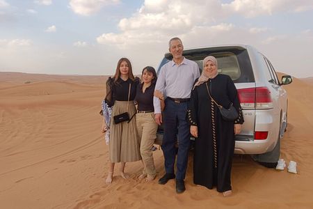 Desert Adventure: Sunset Safari, BBQ Feast & Sandboarding Thrill 