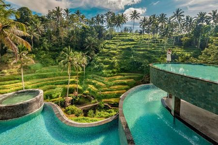 CRETYA Ubud infinity Pool + Hidden Water fall + Water Temple Tour