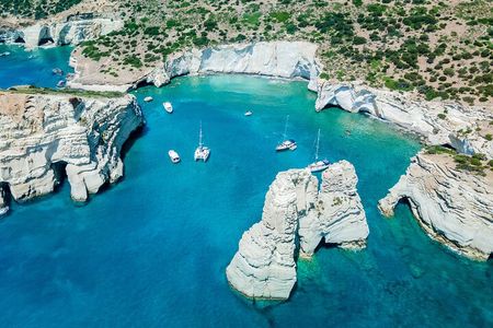 Milos & Poliegos Catamaran Cruise Homemade Full menu BBQ & Drinks