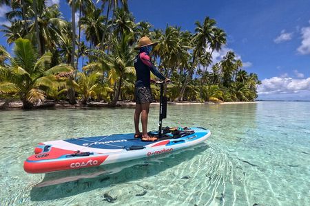 Tahaa Excursion in Electric Paddle Snorkeling Coral Garden