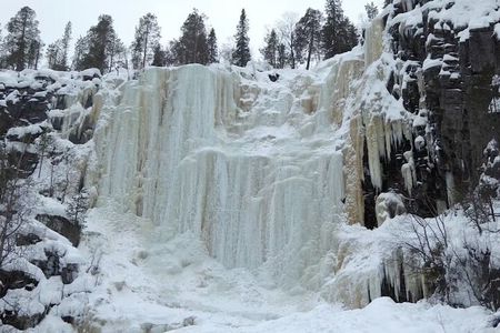 Korouoma Canyon Frozen Waterfalls