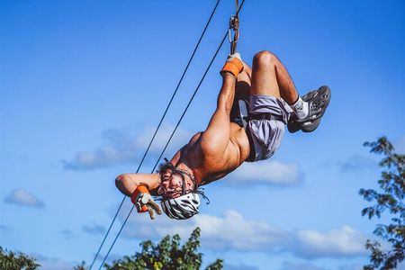 Cozumel Jungle Zip Line Adventure and Snorkeling with Lunch