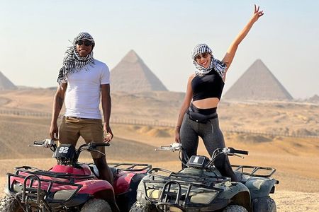 Giza Pyramids private tour, ATV bike, Lunch, Camel ride, shopping