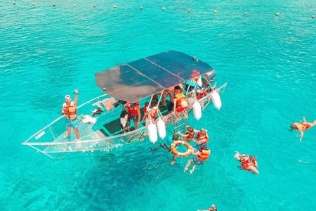 Transparent Boating and Snorkeling Tour in Cozumel All Inclusive