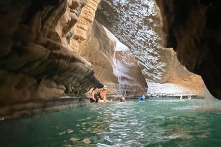 Private Full- Day Wadi Shab-Bimmah Sinkhole-Fins Beach Tour