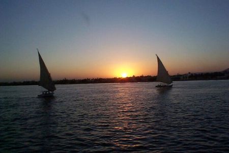 Riding a felucca at Sunset and Dinner an Egyptian House in Luxor