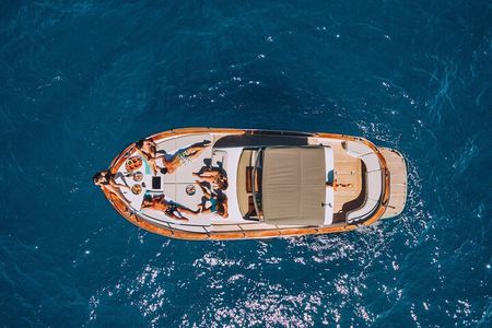 Costa Smeralda Boat Tour by Hybrid Boat with Swim Stops &Aperitif