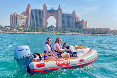 Self Drive boat tour Dubai : JBR, Atlantis and Burj Al Arab
