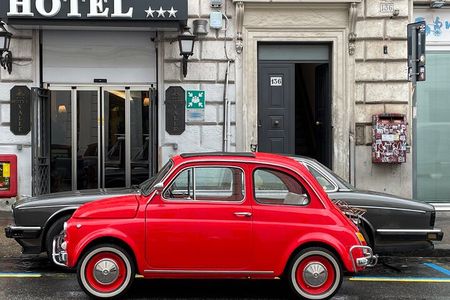 Fiat 500 vintage VIP Tour in Rome with ice cream or wine
