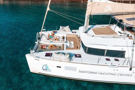 Luxury Santorini Sailing Cruise: Lunch, BBQ, Open Bar, Transfers