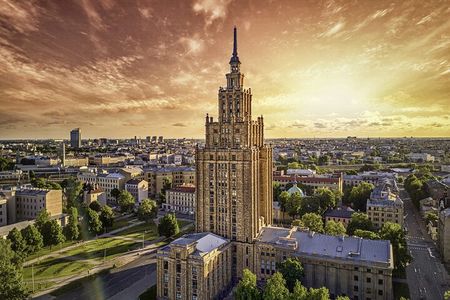 Riga Central Market and Science Academy Observation Deck Tasting Tour