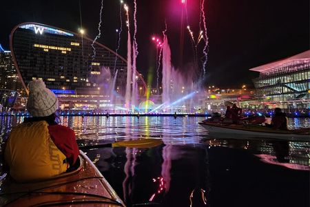 Moonlight Sea Kayaking Experience in Sydney's VIVID Festival