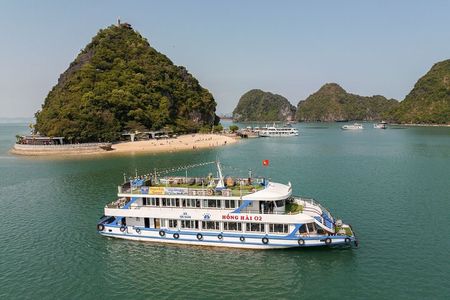 Dragon King Cruise 6 Hours Boat Tour Visit Halong Bay FROM Harbor
