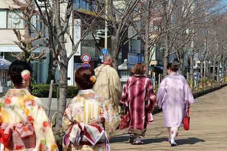 Private Kimono photo shooting tour in ancient city Kamakura