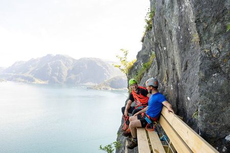 Hornelen Via Ferrata Wall of Witches Climbing Adventure