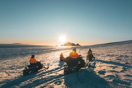 Iceland Golden Circle & Glacier Snowmobiling Guided Experience