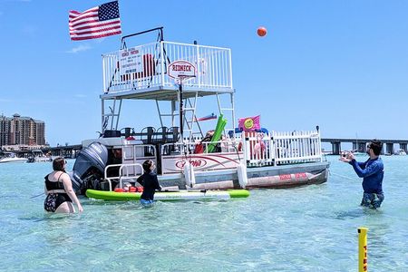 Most POPULAR UNIQUE way to enjoy Crab Island. Best in Destin.