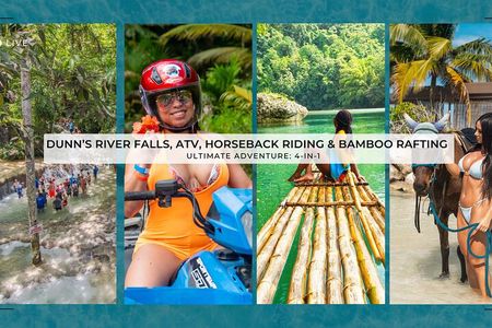 Dunn's River Falls, ATV, Horseback Ride and Bamboo Rafting Tour