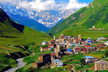 Causacus mountains at Majestic SVANETI and MESTIA from Kutaisi