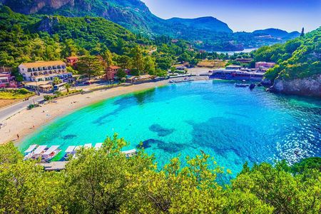Corfu Shore Excursion with Beach Retreat or Boat Cave Trip