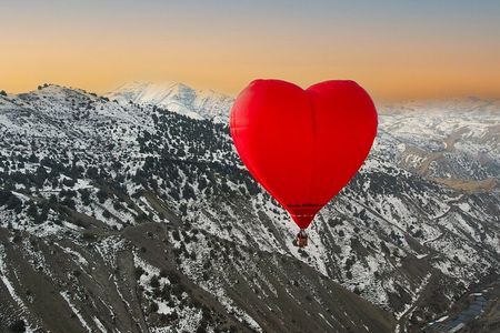 Romantic Heart-Shaped Hot Air Balloon Flight