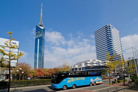Fukuoka Open Top Bus and Hakata Doll Painting Experience with Guide