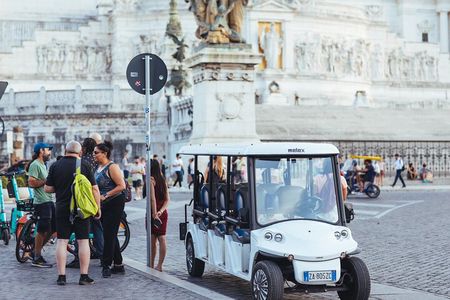 Rome: Evening Golf Cart Semi or Private Tour with Aperitivo