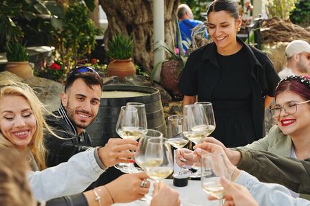 Experience Santorini Award-Winning Wineries with Sunset & snacks.