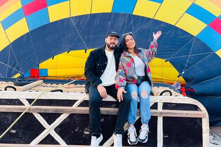 Teotihuacán in a hot air balloon with Transportation from CDMX