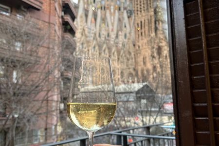 Wine tasting with a view of the Sagrada Familia