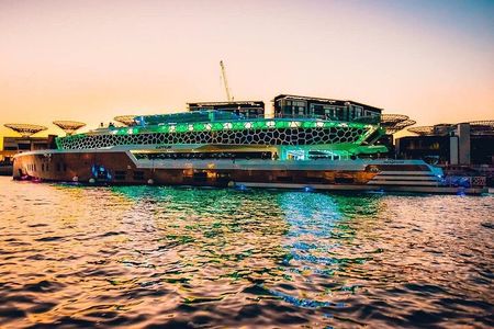 Lotus Mega Yacht: Luxury Dining Cruise Dubai with Transfer Option