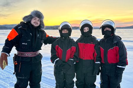 Snowmobile Safari to Lake Inari, meet & feed Reindeers, Lunch