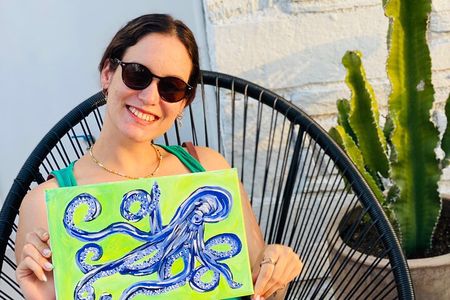 Painting on Canvas with a Local