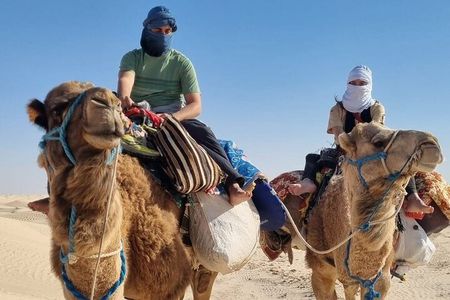 Sahara 1 Night Bivouac Desert Dunes Camel Trek with Camping