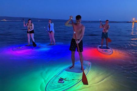 Guided Transparent SUP Glow Tour in Split