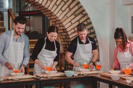 Pasta Cooking Class Near the Colosseum with 3 Spritz Cocktails
