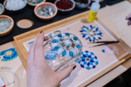 Mosaic Art Classes Orange County: Turkish Lamp Workshop
